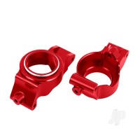 Caster blocks (c-hubs), 6061-T6 aluminium (Red-anodised), left & right