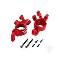 Steering blocks, 6061-T6 aluminium (Red-anodised), left & right