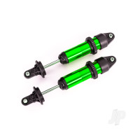 Shocks, GTX, medium (aluminium, Green-anodised) (fully assembled without springs) (2 pcs)