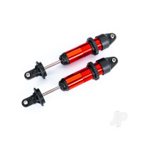 Shocks, GTX, medium (aluminium, Red-anodised) (fully assembled without springs) (2 pcs)