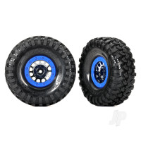 Wheels & Tyres, assembled (Method Race Wheels 105 Beadlock 1.9" black chrome, blue beadlock style wheels, Canyon Trail 4.6x1.9" tyres, foam inserts) (1 left, 1 right)