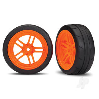 Wheels & Tyres, assembled, glued (split-spoke orange wheels, 1.9" Response Tyres) VXL Rated (front) (2)