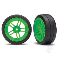 Wheels & Tyres, assembled, glued (split-spoke green wheels, 1.9" Response Tyres) VXL Rated (front) (2)