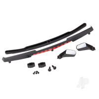 Mirrors, side, Black (left & right)/ mirror retainers (2)/ s