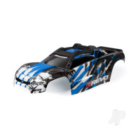 Body, E-Revo, Blue (painted, decals applied) (assembled with front & rear body mounts and rear body support for clipless mounting)