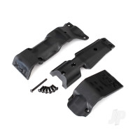 Skid plate Set, Front / skid plate, Rear / 3x10 BCS (6 pcs) / 3x30 BCS (1pc) (fits #8629 & 8630 bulkheads)