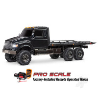 TRX-6 Ultimate RC Hauler 1:10 6X6 Electric Flatbed Truck with Pro Scale Winch, Black (+ TQi 4-ch, XL-5 HV, Titan 550)