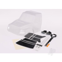 Body, TRX-6 Ultimate RC Hauler (Clear, requires painting) (includes headlights, roof lights, side mirrors, & decals)