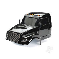 Body, TRX-6 Ultimate RC Hauler, Black (painted, decals applied) (includes headlights, roof lights, & side mirrors)