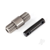 Gear shaft, fixed