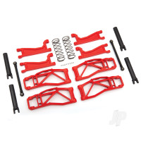Suspension kit, WideMaxx, Red (includes Front & Rear suspension arms, Front toe links, Rear shock springs)