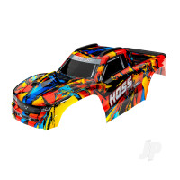 Body, Hoss 4X4 VXL, Solar Flare (painted, decals applied) (assembled with front & rear body mounts and rear body support for clipless mounting)