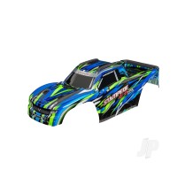 Body, Stampede 4X4 VXL, Green (painted, decals applied) (assembled with front & rear body mounts and rear body support for clipless mounting)