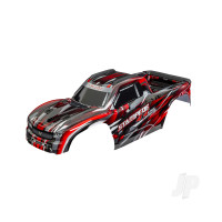 Body, Stampede 4X4 VXL, Red (painted, decals applied) (assembled with front & rear body mounts and rear body support for clipless mounting)