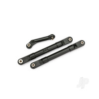 Toe links, moulded composite, 98mm (88mm centre to centre) (Black) (2)/ steering link (1)