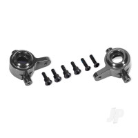 Steering blocks, 6061-T6 aluminium (grey-anodised), left & right (for use with #9080 upgrade kit)