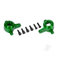Steering blocks, 6061-T6 aluminium (green-anodised), left & right (for use with #9080 upgrade kit)