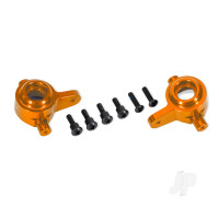 Steering blocks, 6061-T6 aluminium (orange-anodised), left & right (for use with #9080 upgrade kit)