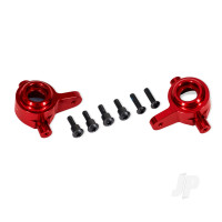 Steering blocks, 6061-T6 aluminium (red-anodised), left & right (for use with #9080 upgrade kit)