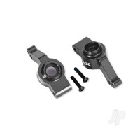 Carriers, stub axle, rear, 6061-T6 aluminium, left & right (grey-anodised) (for use with #9080 upgrade kit)