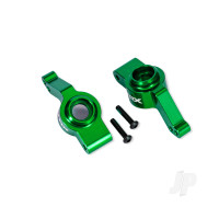 Carriers, stub axle, rear, 6061-T6 aluminium, left & right (green-anodised) (for use with #9080 upgrade kit)