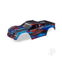 Body, Maxx Ultimate, Blue (painted, decals applied) (fits Maxx with extended chassis (352mm wheelbase))