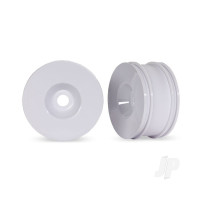 3.0" White Dished Wheels (2)