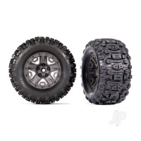Wheels & Tyres, Assembled, Glued (Charcoal Grey 2.8in wheels, Sledgehammer Tyres, foam inserts) (2) (TSM rated)