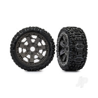 Wheels & Tyres, Assembled, Glued (3.0" Grey wheels, Sledgehammer tyres, foam inserts) (2)