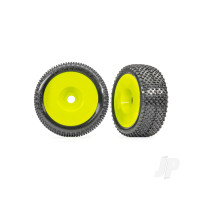 Wheels & Tyres, assembled, glued (Yellow dished 3.0" wheels, Response Pro 3.0" tyres, foam inserts) (2 pcs)