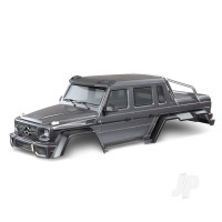 Body, Mercedes-Benz G 63, complete (matte graphite metallic) (includes grille, side mirrors, door handles, windshield wipers, & clipless mounting) (requires #8080X & 8828X inner fenders)