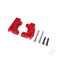 Caster blocks (c-hubs), extreme heavy duty, Red (left & right) / 3x26mm hinge pins (2 pcs) / 3x15mm BCS (2 pcs) (for use with #9182 upgrade kit)