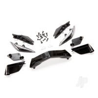 Grille, Chevrolet Corvette StinGrey/ grille mount (3)/ headlight housing (2)/ lens (2)/ headlight mount (2)/ 2.6x6mm BCS (4)/ 2.6x8mm BCS (8)