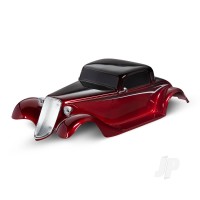 Body, Factory Five '33 Hot Rod Coupe, Complete (Red) (painted, decals applied) (includes front grille, side mirrors, headlights, tail lights, foam pads)
