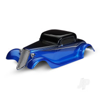 Body, Factory Five '33 Hot Rod Coupe, Complete (Blue) (painted, decals applied) (includes front grille, side mirrors, headlights, tail lights, foam pads)