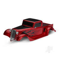 Body, Factory Five '35 Hot Rod Truck, complete (Red) (painted, decals applied) (includes front grille, side mirrors, headlights, tail lights, foam pads)