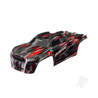 Body, Sledge, Red (painted, decals applied) (assembled with front & rear body mounts and rear body support for clipless mounting)