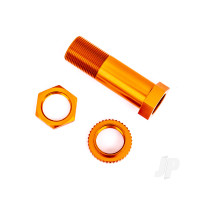 Servo saver post / adjuster nut / locknut (Orange-anodised, 6061-T6 aluminium) (1pc)
