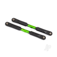 Camber links, front, Sledge (Tubes Green-anodised, 7075-T6 aluminium, stronger than Titanium) (117mm) (2 pcs) / rod ends, assembled with steel hollow balls (4 pcs) / aluminium wrench, 8mm (1pc)