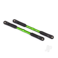 Camber links, rear, Sledge (Tubes Green-anodised, 7075-T6 aluminium, stronger than Titanium) (144mm) (2), rod ends, assembled with steel hollow balls (4), aluminium wrench, 8mm (1)