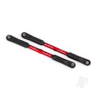 Camber links, rear, Sledge (Tubes Red-anodised, 7075-T6 aluminium, stronger than Titanium) (144mm) (2), rod ends, assembled with steel hollow balls (4), aluminium wrench, 8mm (1)