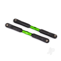 Toe links, Sledge (Tubes Green-anodised, 7075-T6 aluminium, stronger than Titanium) (120mm) (2) / rod ends, assembled with steel hollow balls (4) / aluminium wrench, 8mm (1)