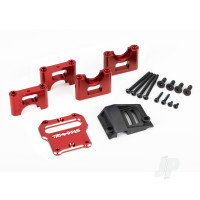 Mount, centre differential carrier, 6061-T6 aluminium (Red-anodised)