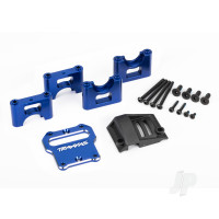 Mount, centre differential carrier, 6061-T6 aluminium (Blue-anodised)