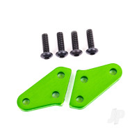 Steering block arms (aluminium, Green-anodised) (2) (fits #9537 and 9637 steering blocks)