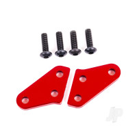 Steering block arms (aluminium, Red-anodised) (2) (fits #9537 and 9637 steering blocks)