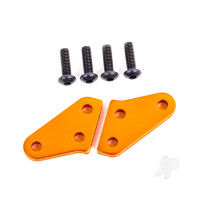 Steering block arms (aluminium, Orange-anodised) (2) (fits #9537 and 9637 steering blocks)