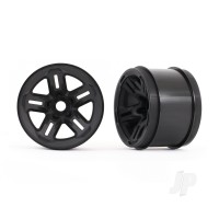 Wheels, 3.8in (Black) (2 pcs) (17mm splined)