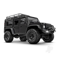 TRX-4M Land Rover Defender 1:18 4WD Electric Trail Crawler, Black (+ TQ, ECM-2.5, Titan 87T, 750mAh LiPo, USB Charger, Clipless Body)