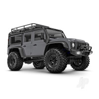 TRX-4M Land Rover Defender 1:18 4WD Electric Trail Crawler, Silver (+ TQ, ECM-2.5, Titan 87T, 750mAh LiPo, USB Charger, Clipless Body)